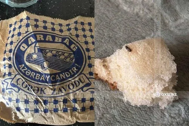 Çörəyin içindən həşərat çıxdı: - Şirkətdən açıqlama - Foto