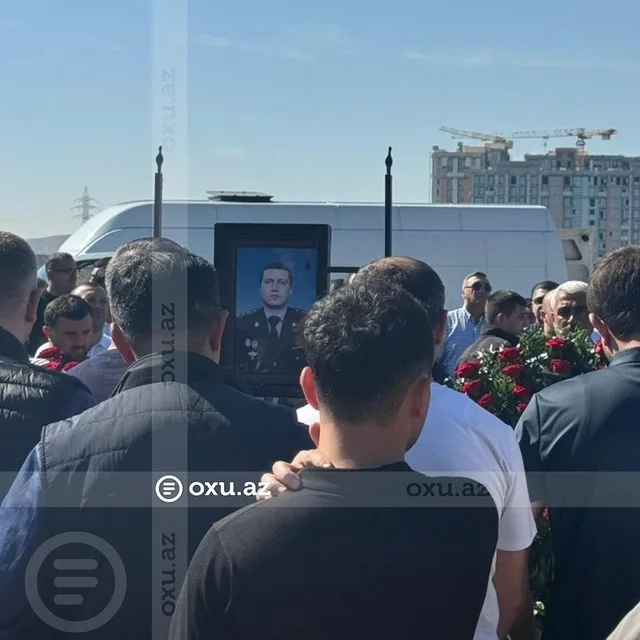 Faciəvi şəkildə həlak olan Cavidin dəfnindən - FOTO