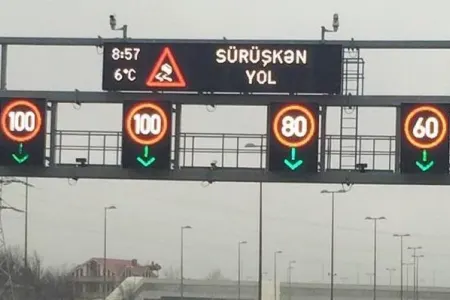 Bu yolda bəzi zolaqlar üzrə sürət həddi endirildi