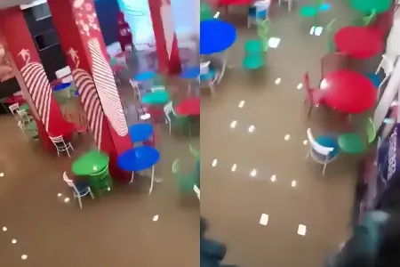Xəzər Universitetin yeməkxanasını su basdı - VİDEO