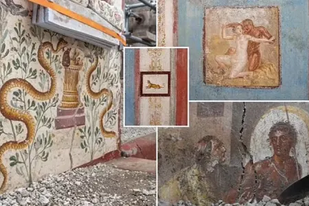 Arxeoloqlar Pompeydə 2000 illik freskaları olan ev tapdı