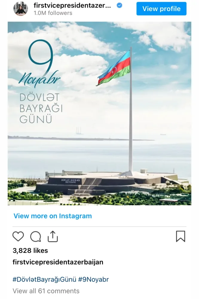 Mehriban Əliyeva paylaşım edib