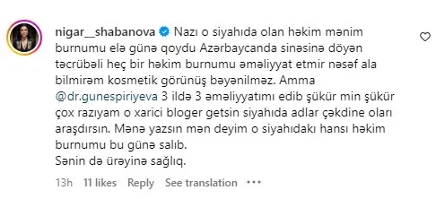 “Siyahıda olan həkim burnumu elə günə qoydu ki...”
