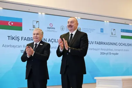 Prezidentlərin iştirakı ilə Xankəndidə fabrik - AÇILDI