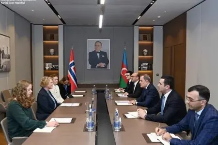 Ceyhun Bayramov norveçli nazirlə görüşdü