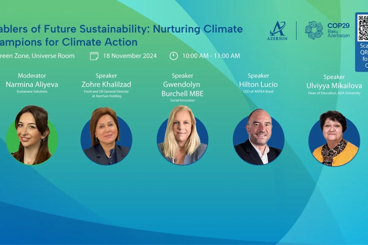 “Azərsun Holdinq” Yaşıl Zonada “Gələcək Dayanıqlılığının Təminatçıları” mövzusunda tədbir keçirəcək