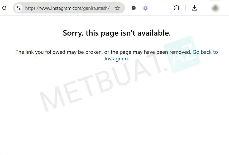 Qənirə Ataşovanın hesabı silindi - FOTO