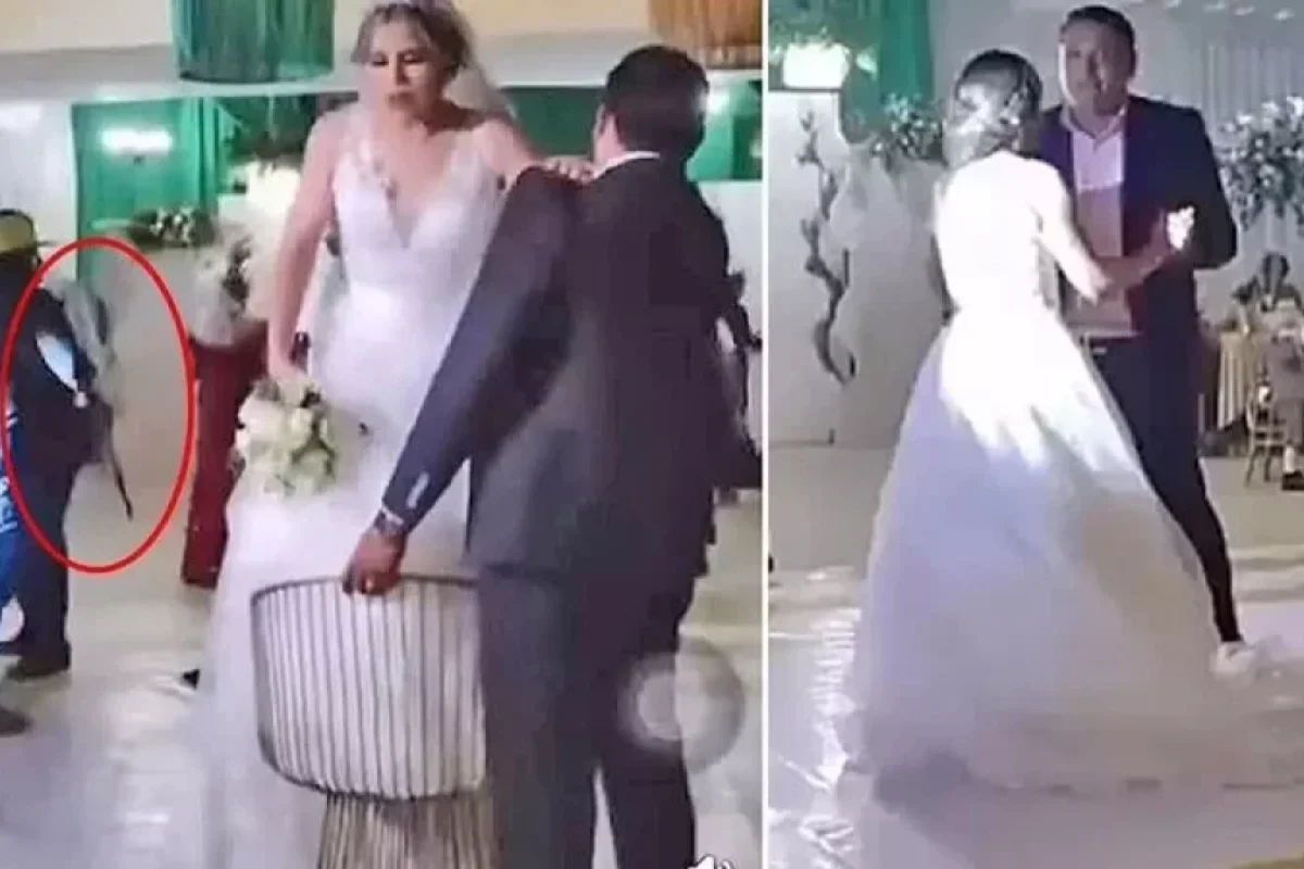 Toya basqın edən silahlı hücumçu hər kəsin gözü qarşısında 1 nəfəri öldürüb - VİDEO