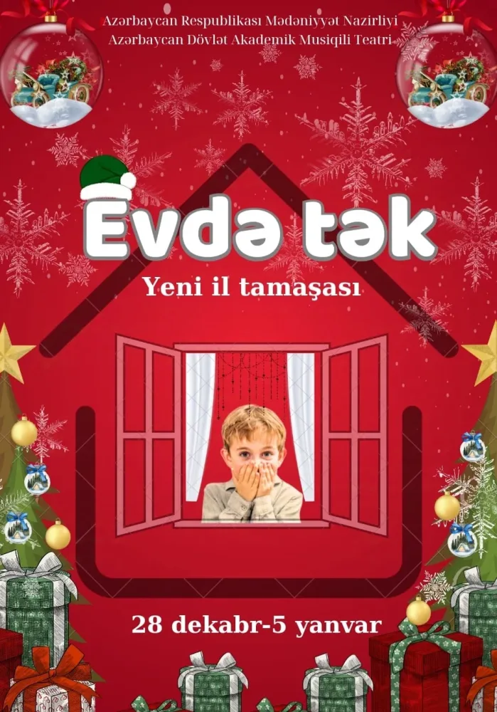 Akademik Musiqili Teatrın Yeni il tamaşası – “Evdə tək”