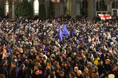 Gürcüstan prezidenti etirazlara qoşuldu – Polislə nümayişçilər arasında toqquşma
