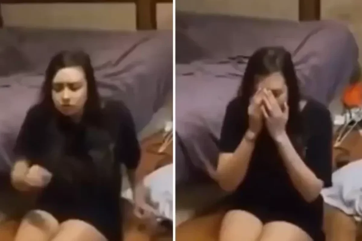 Qadın xəyanət edərkən yaxalandı - VİDEO