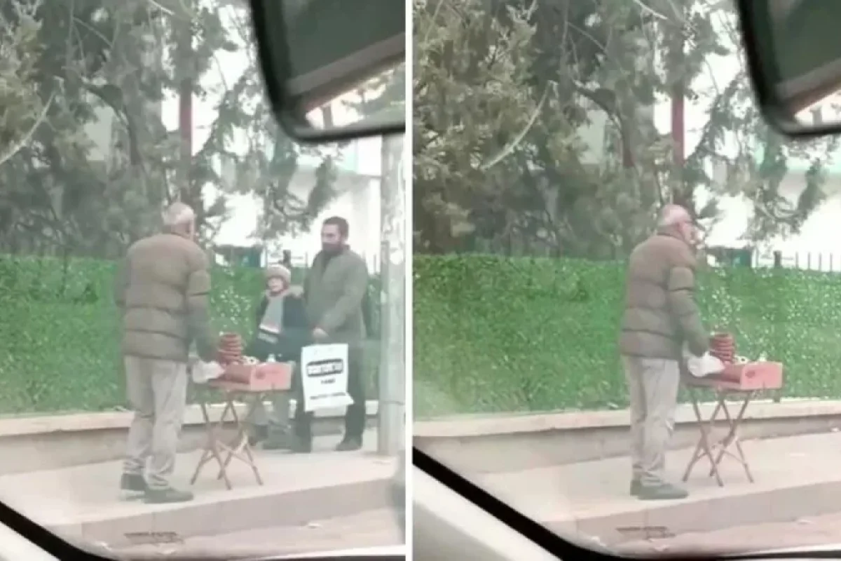 Simit satmaqla dolanışığını təmin edən qocanın bu mənzərəsi ürəyi ağrıtdı - VİDEO