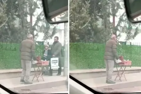 Simit satmaqla dolanışığını təmin edən qocanın bu mənzərəsi ürəyi ağrıtdı - VİDEO