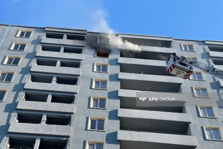Saray qəsəbəsində yaşayış binasında yanğın