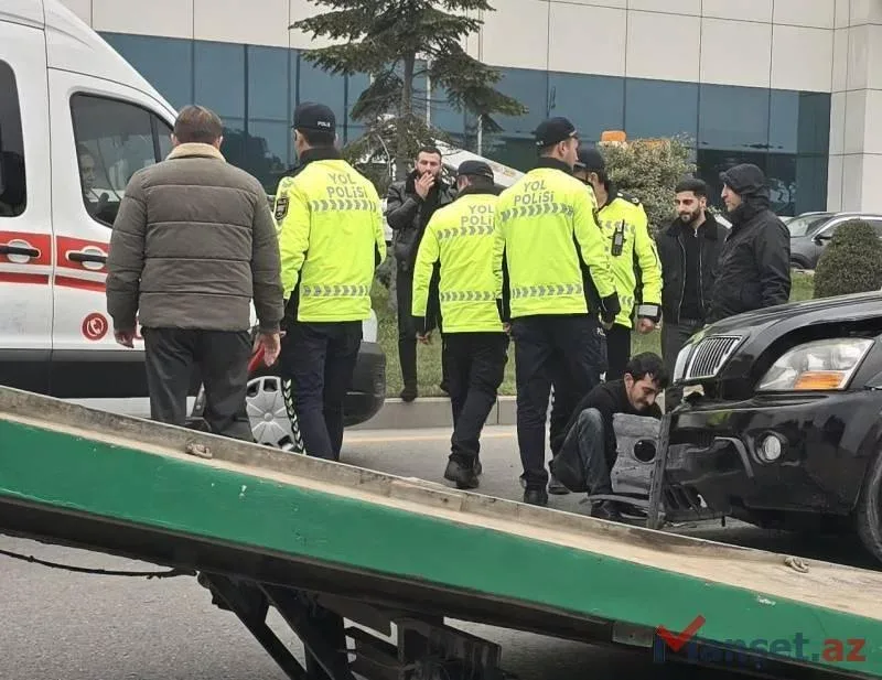 Bakıda "Cip" aşdı - Heydər Əliyev prospektində köməkçi yol bağlandı
