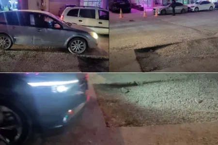 “Olimpik Star”ın qarşısındakı çuxur qəzaya şərait yaratdı - ANBAAN VİDEO