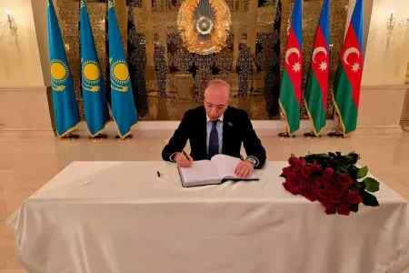 Nizami Səfərov Qazaxıstan səfirliyində olub - FOTO