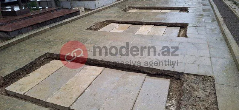 II Fəxri Xiyabanda qəhrəmanlara qazılan üç məzar… - – FOTO