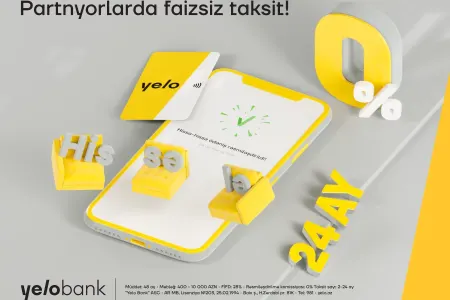 Yelo taksit kartı ilə ödənişlərini faizsiz his-sə-lə!