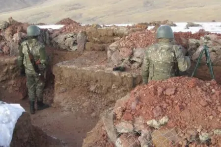 Koçaryan və Sarkisyan Ohanyan postunda ordumuzu izlədi - FOTOLAR