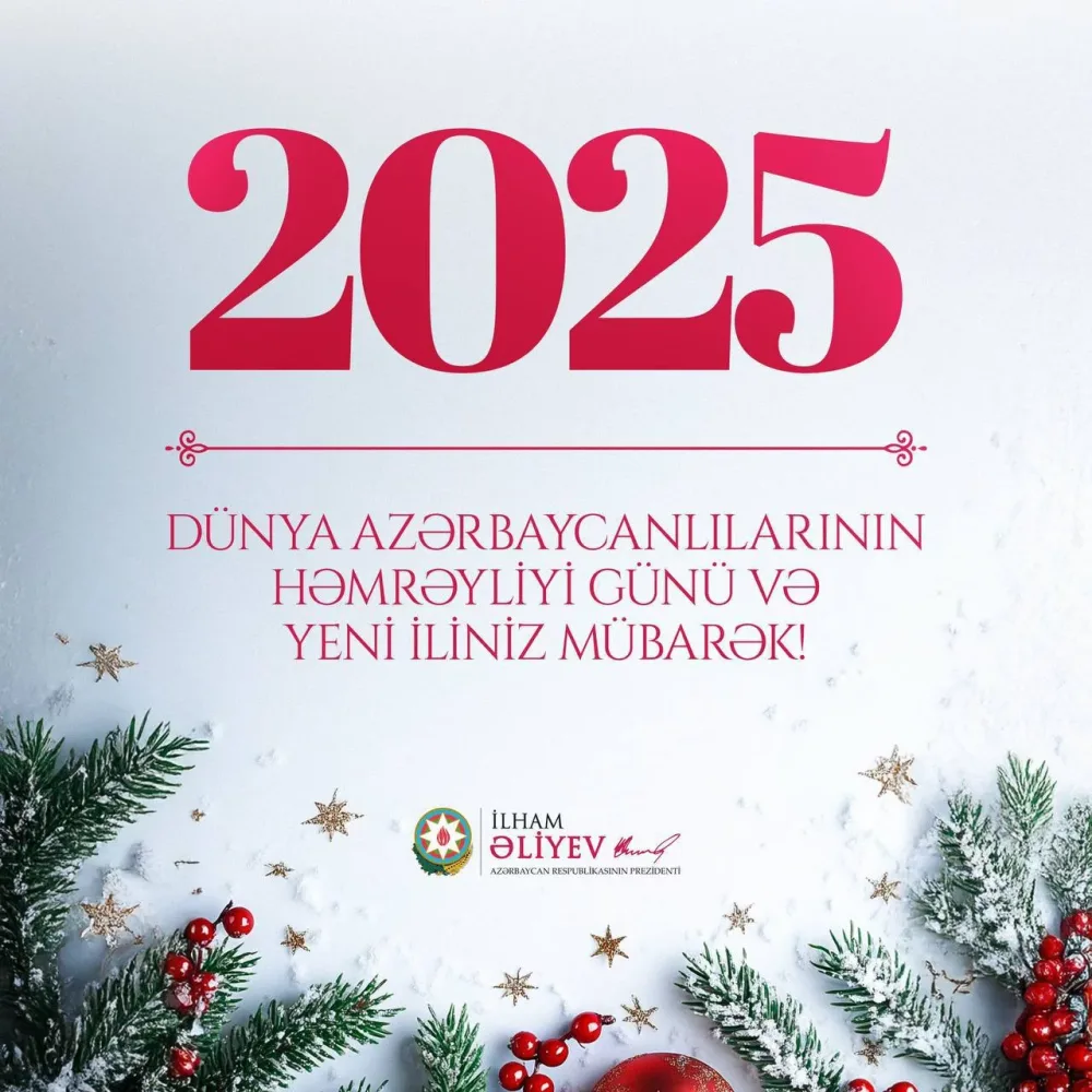 İlham Əliyevdən Yeni illə bağlı paylaşım - Foto