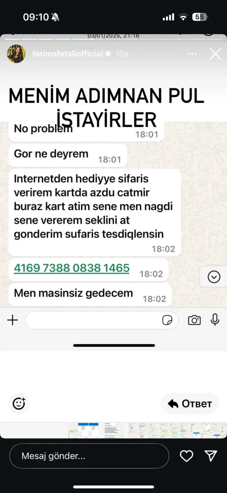 Rəqqasə Fatimə polisə müraciət etdi – FOTO