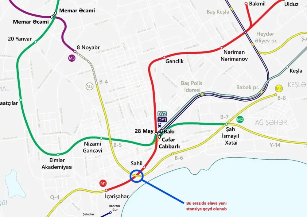 Bakıda yeni tikiləcək 10 metro stansiyası harada yerləşəcək? - AÇIQLAMA