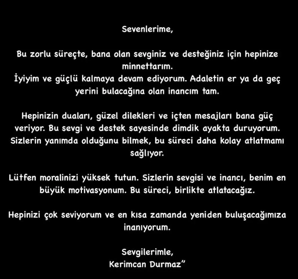 Həbsxanadakı Kərimcan Durmazdan ilk - açıqlama