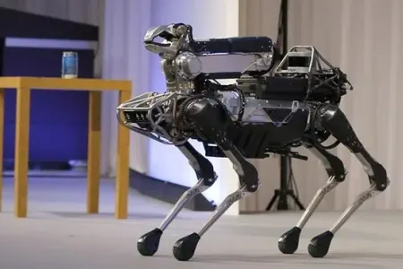 Hərbi paradda robot itlər nümayiş olundu - Video