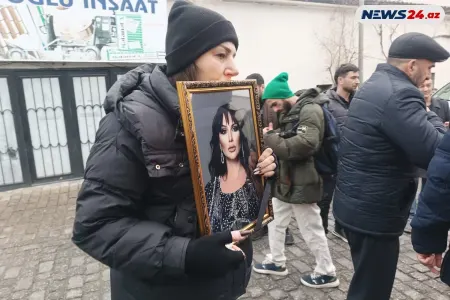 Aktrisa Çimnaz Sultanovanın dəfnindən GÖRÜNTÜLƏR - ÖZƏL