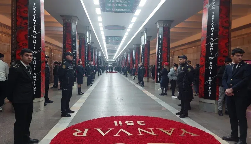 20 Yanvar faciəsi qurbanlarının xatirəsi Metropolitendə ehtiramla yad edilib - VİDEO/FOTOLAR