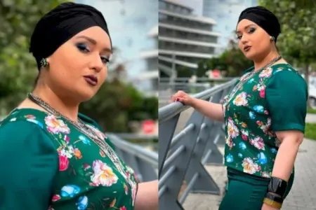 Nərmin Kərimbəyova qarnını göstərdi - FOTOLAR