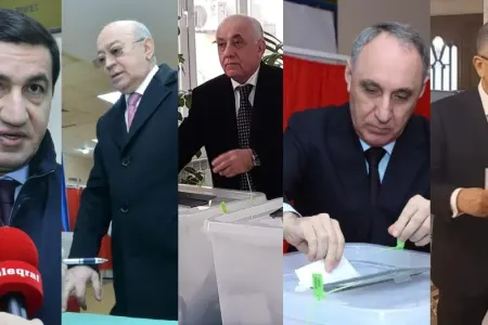 Rəsmilər seçkiyə belə gəldi - FOTOLAR