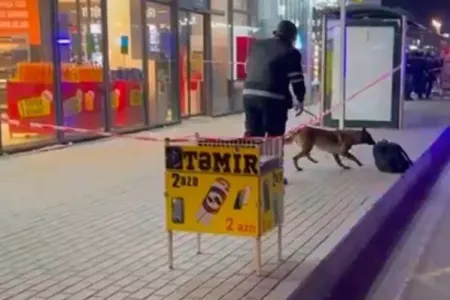 "Əhmədli" metrosunun yaxınlığında şübhəli əşya tapıldı - FOTOLAR