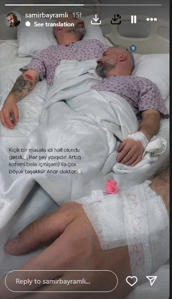 Aparıcı Samir Bayramlı xəstəxanalıq oldu - FOTO