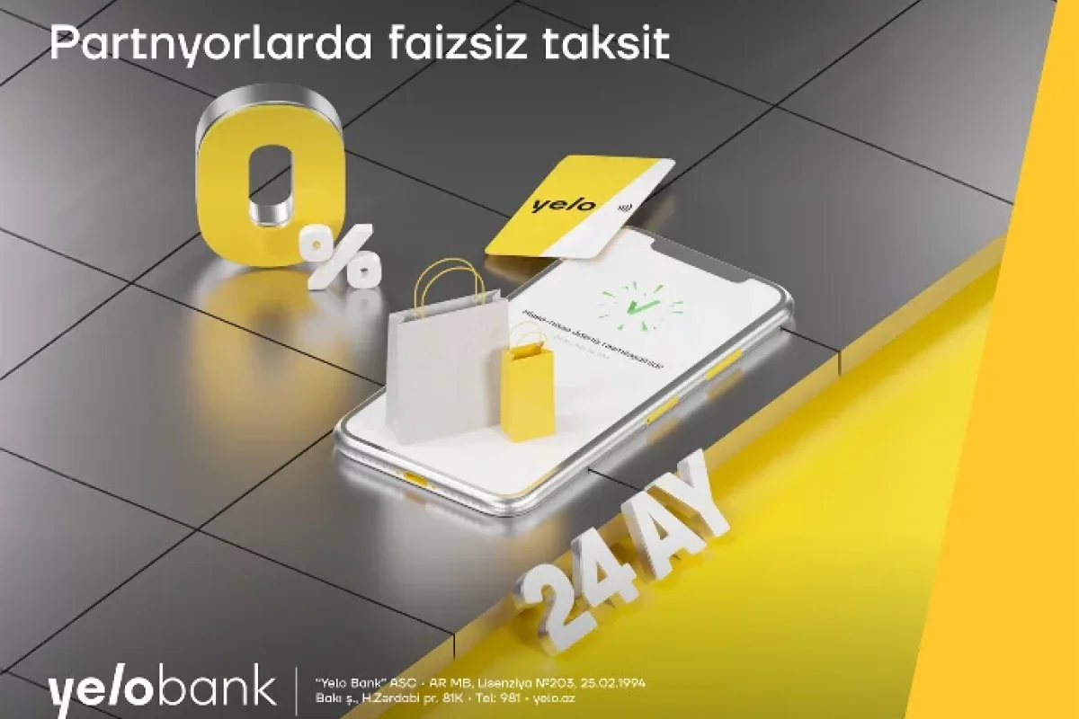 Yelo Bank: - Faizsiz taksitlə Sevgililər Günü hədiyyəsini seçmək daha rahatdır!