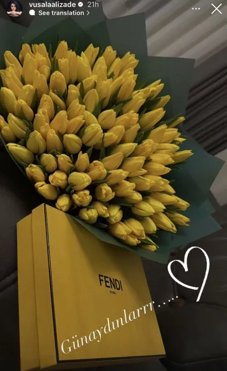 Vüsalənin romantik paylaşımı - Foto