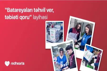 Qırmızı Ürəklər Fondunun ekoloji təşəbbüsü davam edir: - 100 kq batareya toplandı