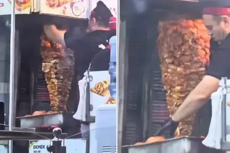 Xalqı belə zəhərləyirlər: - Dönərçidən iyrənc hərəkət - VİDEO