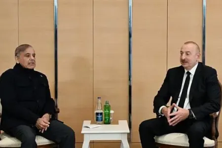 İlham Əliyevin Şahbaz Şəriflə görüşü başladı