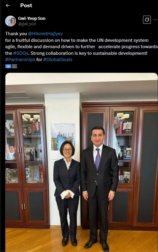 Hikmət Hacıyev Qvi-Yop Son ilə görüşdü