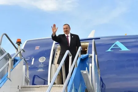 İlham Əliyev Türkiyəyə getdi