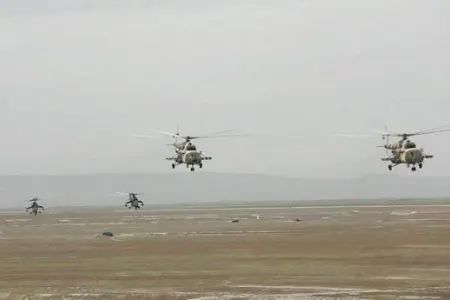 Helikopterlərimiz havaya qaldırıldı - VİDEO