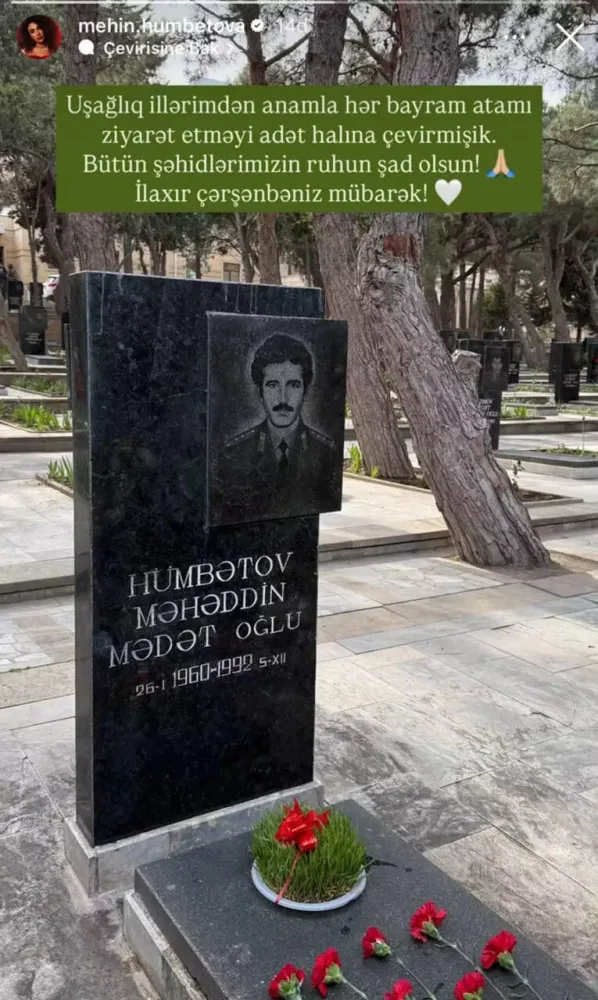 Şəhid atası ilə bağlı paylaşım etdi - FOTO