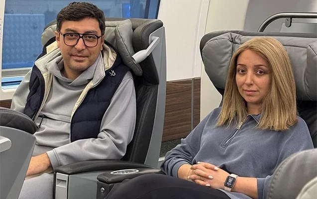 Gənclər və idman naziri xanımı ilə... - FOTO