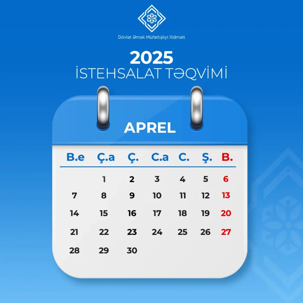 Apreldə neçə gün istirahət edəcəyik?