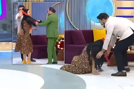 Kəmalə Günəşli canlı efirdə yıxıldı - ANBAAN GÖRÜNTÜ