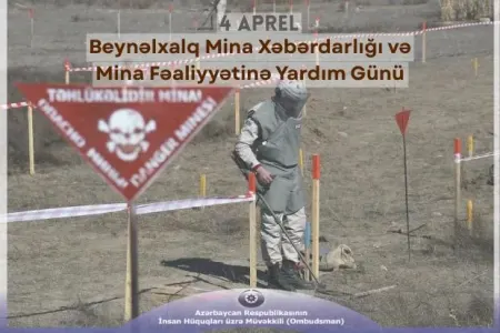 Bu gün Beynəlxalq Mina Xəbərdarlığı və Minatəmizləmə Fəaliyyətinə Yardım Günüdür