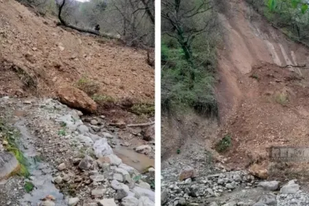 Qaxda torpaq sürüşməsi oldu