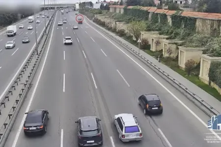 Yüksək sürət qəzalara səbəb oldu - ANBAAN GÖRÜNTÜ